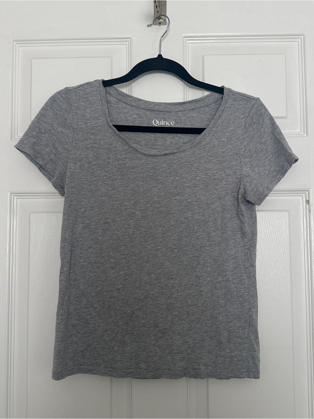 Quince Women's Short Sleeve Crewneck Tee — Heather Gray